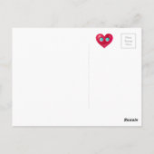 Briefkaart met bloemen en lieveheersbeestjes (Achterkant)