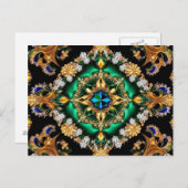 Briefkaart met Brazilië Kleuren Design (Voorkant / Achterkant)