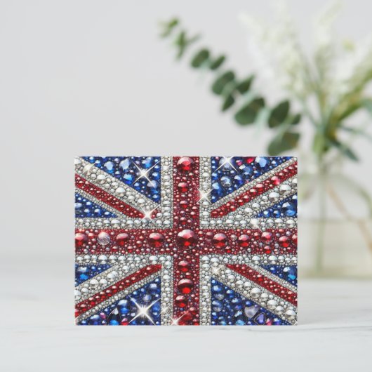 Briefkaart met Britse kleuren Design (Staand voorkant)