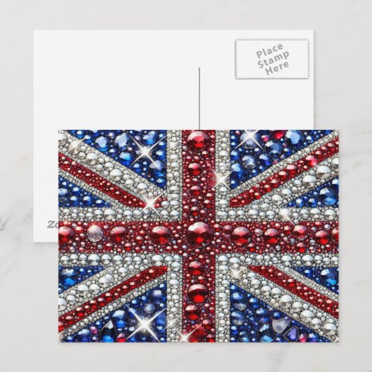 Briefkaart met Britse kleuren Design (Voorkant / Achterkant)