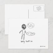 briefkaart met buikknop (Voorkant / Achterkant)