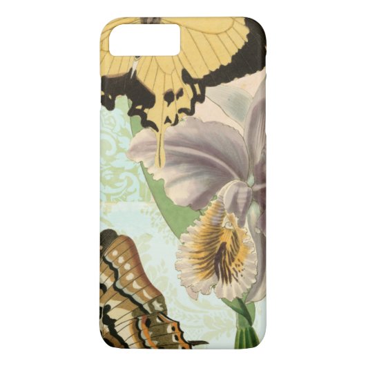 Briefkaart met Butterflies en Flowers Case-Mate iPhone Case (Achterkant)