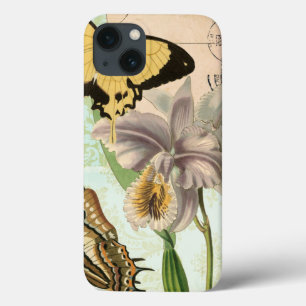 Briefkaart met Butterflies en Flowers Case-Mate iPhone Case