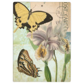  Briefkaart met Butterflies en Flowers Klembord (Achterkant)