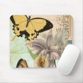  Briefkaart met Butterflies en Flowers Muismat (Met muis)