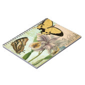  Briefkaart met Butterflies en Flowers Notitieboek (Linkerzijde)