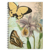  Briefkaart met Butterflies en Flowers Notitieboek (Voorkant)