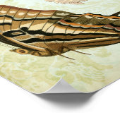  Briefkaart met Butterflies en Flowers Poster (Hoek)