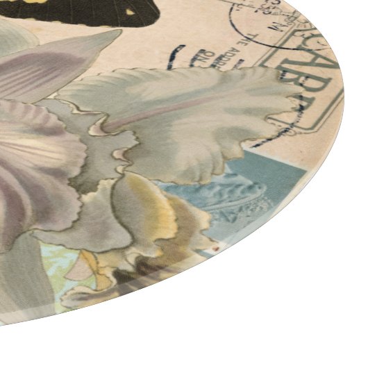  Briefkaart met Butterflies en Flowers Snijplank (Hoek)