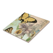 Briefkaart met Butterflies en Flowers Tegeltje (Zijkant)