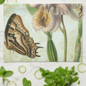  Briefkaart met Butterflies en Flowers Theedoek (Gevouwen)