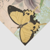  Briefkaart met Butterflies en Flowers Tissuepapier (Detail)