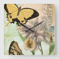  Briefkaart met Butterflies en Flowers