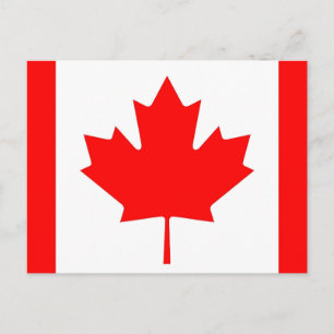 Briefkaart met Canadese vlag