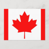 Briefkaart met Canadese vlag (Voorkant)