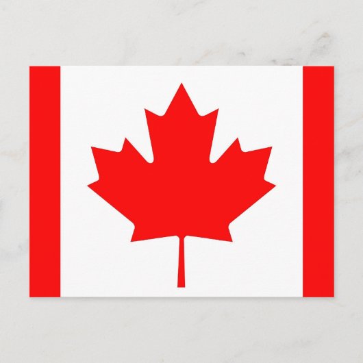 Briefkaart met Canadese vlag (Voorkant)
