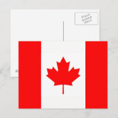 Briefkaart met Canadese vlag (Voorkant / Achterkant)