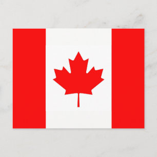 Briefkaart met Canadese vlag