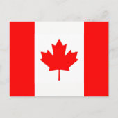 Briefkaart met Canadese vlag (Voorkant)