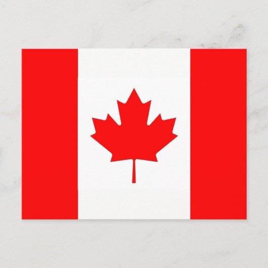 Briefkaart met Canadese vlag (Voorkant)