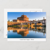 Briefkaart met Castel Sant' Angelo in Rome (Voorkant / Achterkant)