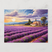 Briefkaart met charmante lavendel Provence Frankri (Voorkant)