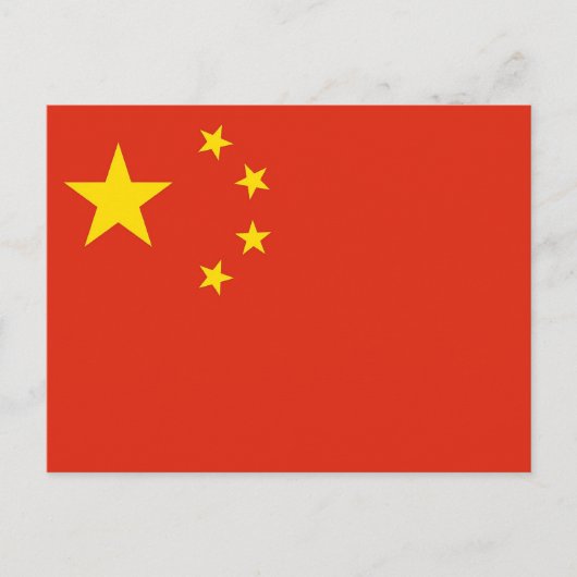Briefkaart met Chinese vlag (Voorkant)