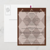 Briefkaart met chocolade-Cake Recipe (Voorkant / Achterkant)