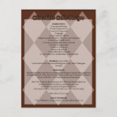 Briefkaart met chocolade-Cake Recipe (Voorkant)