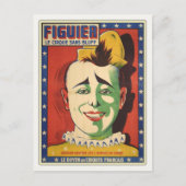 Briefkaart met  Circus Clown (Voorkant)