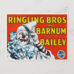 Briefkaart met  Circus Clown Print