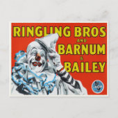 Briefkaart met Circus Clown Print (Voorkant)
