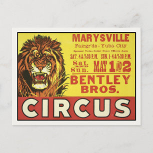 Briefkaart met Circus Poster