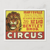 Briefkaart met  Circus Poster (Voorkant)