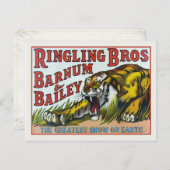 Briefkaart met  Circus Tiger afdrukken (Voorkant / Achterkant)