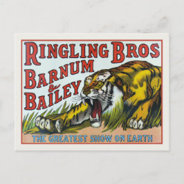 Briefkaart met  Circus Tiger afdrukken