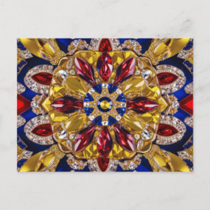 Briefkaart met Colombia Kleuren Ontwerp