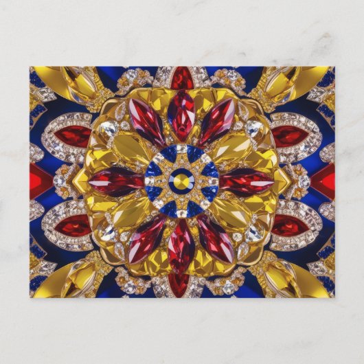 Briefkaart met Colombia Kleuren Ontwerp (Voorkant)