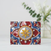 Briefkaart met Colombiaanse kleuren Design (Staand voorkant)