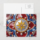 Briefkaart met Colombiaanse kleuren Design (Voorkant / Achterkant)