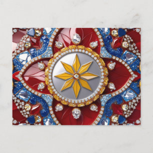 Briefkaart met Colombiaanse kleuren Design