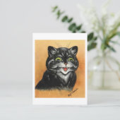 Briefkaart met contentkatten (Staand voorkant)