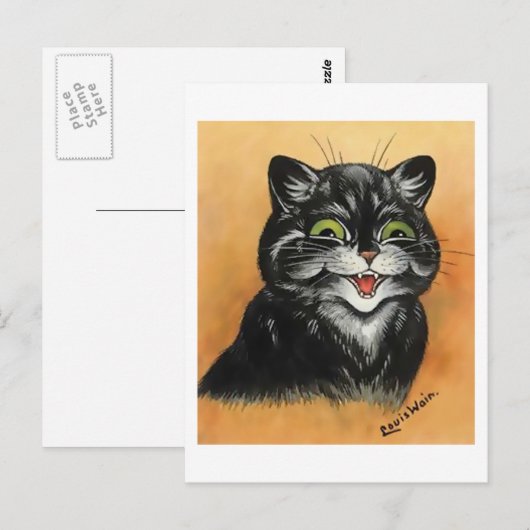 Briefkaart met contentkatten (Voorkant / Achterkant)