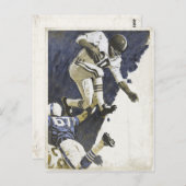 Briefkaart met Cool Action Packed Football Print (Voorkant / Achterkant)