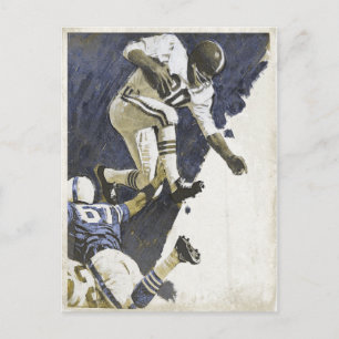Briefkaart met Cool Action Packed Football Print