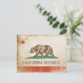 Briefkaart met Cool California Flag (Staand voorkant)