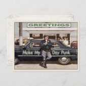 Briefkaart met Cool  Cop Illustratie (Voorkant / Achterkant)