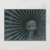 Briefkaart met Cool  microfoon (Voorkant)