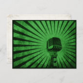 Briefkaart met Cool  microfoon (Voorkant / Achterkant)