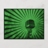 Briefkaart met Cool  microfoon (Voorkant)